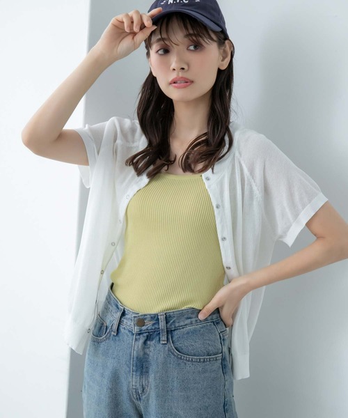 fifth(フィフス)の「スクエアリブタンクトップ(タンクトップ・レディース・ホワイト/ブラック/ピンク/イエロー/ミント・M)」の19枚目の写真