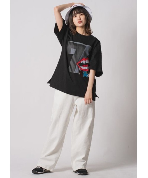 RE730(アールイーセブンサーティー)の「RE730 かわいいなみおくんが座っている半袖ビッグシルエットTシャツ(Tシャツ/カットソー・メンズ・ブラック/オフホワイト・MEDIUM/LARGE/X-LARGE)」の9枚目の写真