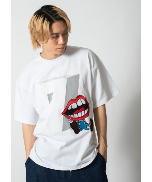 RE730(アールイーセブンサーティー)の「RE730 かわいいなみおくんが座っている半袖ビッグシルエットTシャツ(Tシャツ/カットソー・メンズ・ブラック/オフホワイト・MEDIUM/LARGE/X-LARGE)」の15枚目の写真