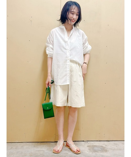 Lugnoncure（ルノンキュール）の「麻調バミューダパンツ（その他パンツ・レディース・オフホワイト/ベージュ/ブラック・ﾌﾘ-）」の17枚目の写真