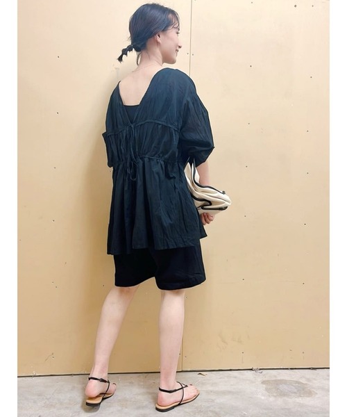 Lugnoncure（ルノンキュール）の「麻調バミューダパンツ（その他パンツ・レディース・オフホワイト/ベージュ/ブラック・ﾌﾘ-）」の16枚目の写真