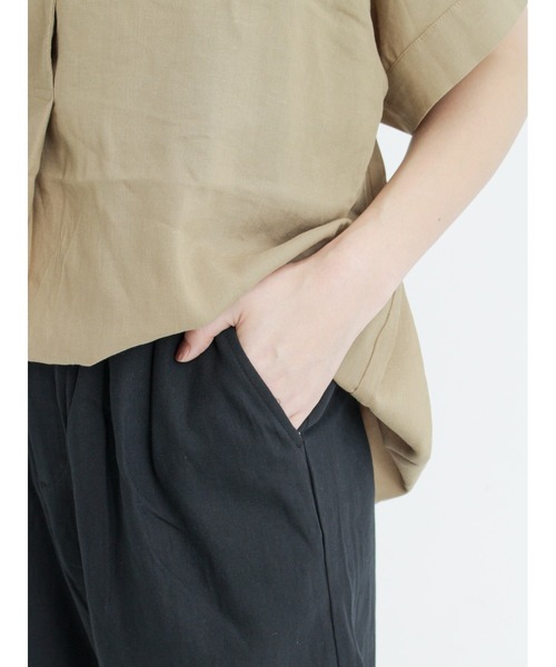 Lugnoncure（ルノンキュール）の「麻調バミューダパンツ（その他パンツ・レディース・オフホワイト/ベージュ/ブラック・ﾌﾘ-）」の14枚目の写真