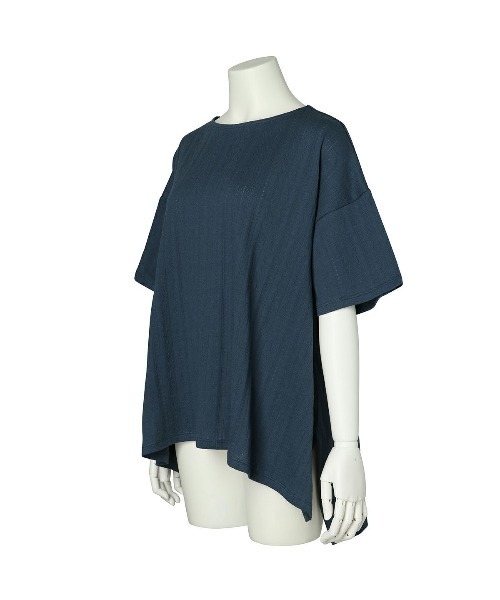 KID BLUE（キッドブルー）の「キッドブルー -レーシー天竺JQ -5分袖トップス -KRSN385 -kidblue（その他トップス・レディース・ブラック/ブルー・M）」の6枚目の写真