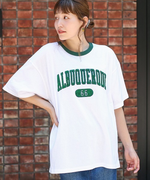 チチカカ（チチカカ）の「【ユニセックス】 アルバカーキ カレッジTシャツ【WEB限定】（Tシャツ/カットソー・メンズ・ブラック/ホワイト/グリーン・FREE）」の9枚目の写真