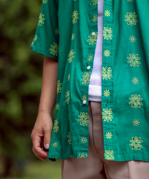 JOINT WORKS（ジョイントワークス）の「カットワークエンブロイダリーシャツ2（シャツ/ブラウス・メンズ・グリーン/ブルー系その他・MEDIUM/LARGE）」の12枚目の写真