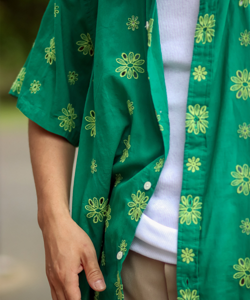 JOINT WORKS（ジョイントワークス）の「カットワークエンブロイダリーシャツ2（シャツ/ブラウス・メンズ・グリーン/ブルー系その他・MEDIUM/LARGE）」の13枚目の写真