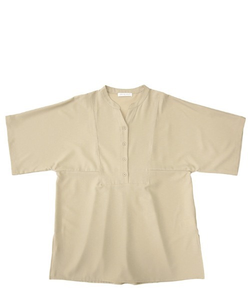 and it_（アンドイット）の「リネンライクスキッパーチュニックシャツ（シャツ/ブラウス・レディース・ベージュ/オフホワイト/ミント・FREE）」の7枚目の写真