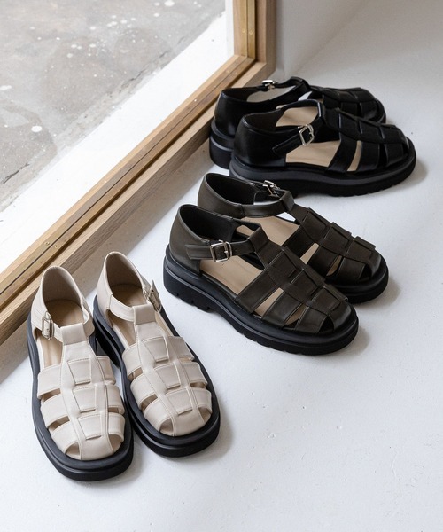 LEPSIM（レプシィム）の「アツゾコグルカサンダル　295884（サンダル・レディース・カーキブラウン/アイボリー/ブラック・MEDIUM/LARGE）」の4枚目の写真