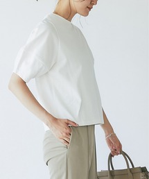 un dix cors | 印象的な袖デザイン　ボリュームタックスリーブTシャツ(Tシャツ/カットソー)