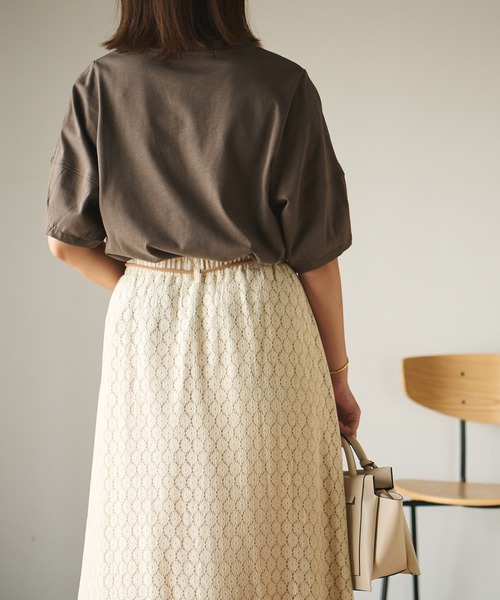 un dix cors（アンディコール）の「印象的な袖デザイン　ボリュームタックスリーブTシャツ（Tシャツ/カットソー・レディース・オフホワイト/チャコールグレー/ブルー・FREE）」の22枚目の写真