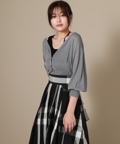 Cheek(チーク)の「シアーカーディガン(カーディガン/ボレロ・レディース・ブラック/ベージュ/サックスブルー・MEDIUM)」の11枚目の写真