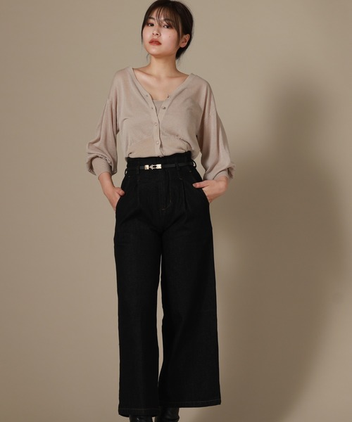 Cheek(チーク)の「シアーカーディガン(カーディガン/ボレロ・レディース・ブラック/ベージュ/サックスブルー・MEDIUM)」の21枚目の写真