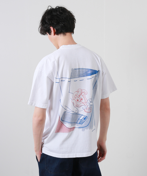 JOURNAL STANDARD(ジャーナルスタンダード)の「TEKUN WAS HERE MOTTE Tシャツ(Tシャツ/カットソー・メンズ・ホワイト・MEDIUM/LARGE/X-LARGE)」の1枚目の写真
