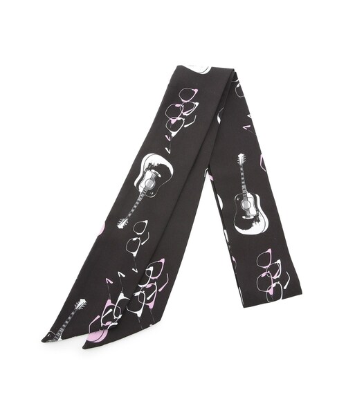 tk.TAKEO KIKUCHI(ティーケータケオキクチ)の「◆KAWASAKI TAKAYA × tk.TAKEO KIKUCHI コラボ総柄スカーフタイ(ユニセックスアイテム)(バンダナ/スカーフ・メンズ・ブラック系3/グレー系3/ライトグリーン系・00)」の6枚目の写真