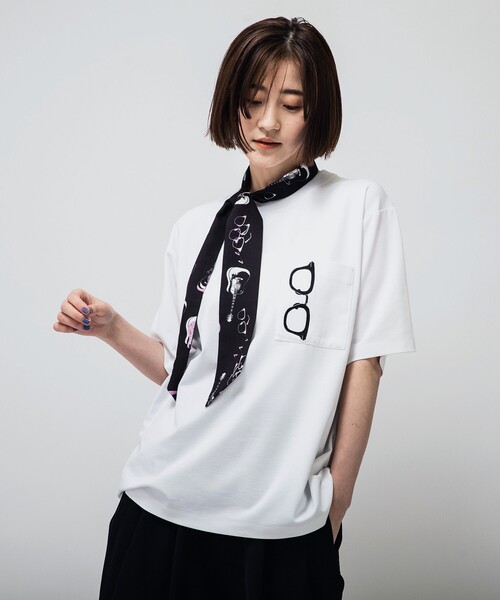 tk.TAKEO KIKUCHI(ティーケータケオキクチ)の「◆KAWASAKI TAKAYA × tk.TAKEO KIKUCHI コラボ総柄スカーフタイ(ユニセックスアイテム)(バンダナ/スカーフ・メンズ・ブラック系3/グレー系3/ライトグリーン系・00)」の21枚目の写真