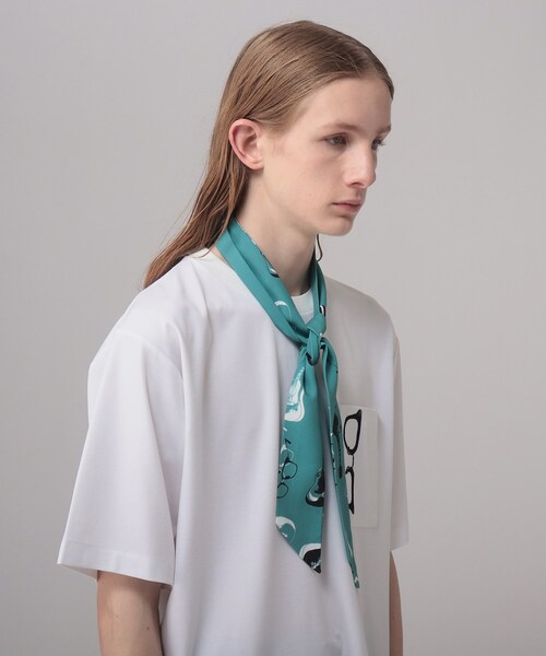 tk.TAKEO KIKUCHI(ティーケータケオキクチ)の「◆KAWASAKI TAKAYA × tk.TAKEO KIKUCHI コラボ総柄スカーフタイ(ユニセックスアイテム)(バンダナ/スカーフ・メンズ・ブラック系3/グレー系3/ライトグリーン系・00)」の22枚目の写真