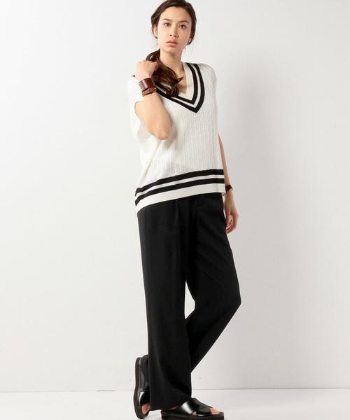 UNITED ARROWS（ユナイテッドアローズ）の「◇UAB P/CU ワイド パンツ ◆（その他パンツ・レディース・ブラック/ベージュ・36/40/38）」の7枚目の写真