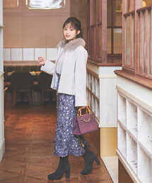 PROPORTION BODY DRESSING | ２ｗａｙファー襟付きショートコート / 1212255005(ノーカラーコート)