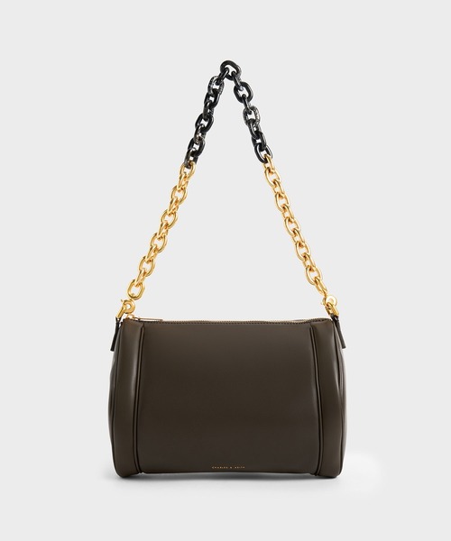CHARLES & KEITH アクリルチェーン ハンドル ショルダーバッグ CHARLES & KEITH（チャールズ & キース）の「アクリルチェーン