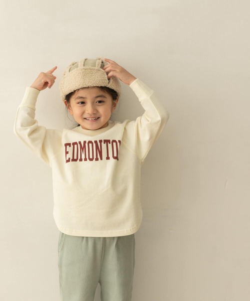 URBAN RESEARCH DOORS（アーバンリサーチドアーズ）の「『親子リンク』裏毛ロゴプルオーバー(KIDS)（スウェット・キッズ・ベージュ/アイボリー・120/135/105）」の2枚目の写真