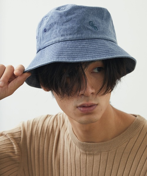CRAFT STANDARD BOUTIQUE（クラフトスタンダードブティック）の「CSBピグメントバケットハット　＊（ハット・メンズ・ネイビー/グリーン/ブラック・FREE）」の3枚目の写真
