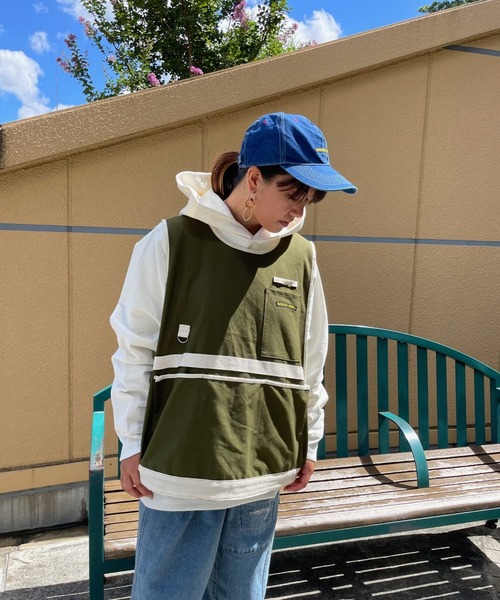 GREEN BOWL（グリーンボウル）の「【日本製】グリーンボウル 【GREEN BOWL】Canvas Apron Vest（ベスト・メンズ・ネイビー/カーキ/ベージュ・FREE）」の3枚目の写真