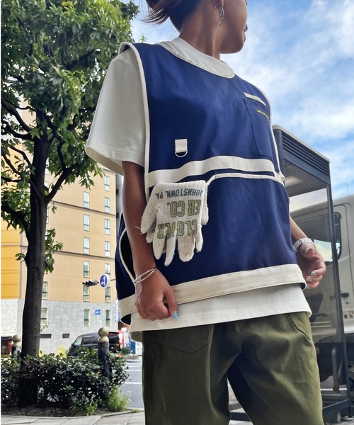 GREEN BOWL（グリーンボウル）の「【日本製】グリーンボウル 【GREEN BOWL】Canvas Apron Vest（ベスト・メンズ・ネイビー/カーキ/ベージュ・FREE）」の8枚目の写真