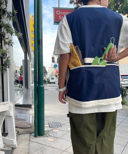 GREEN BOWL（グリーンボウル）の「【日本製】グリーンボウル 【GREEN BOWL】Canvas Apron Vest（ベスト・メンズ・ネイビー/カーキ/ベージュ・FREE）」の7枚目の写真