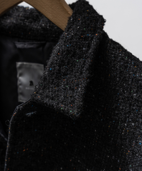 EDIFICE LA BOUCLE（エディフィスラブークル）の「【LA BOUCLE / ラブークル】アーミーオーバーシャツ ネップウール（ブルゾン・メンズ・ブラック系その他・1/2）」の3枚目の写真