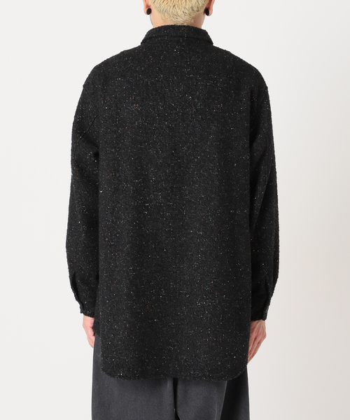 EDIFICE LA BOUCLE（エディフィスラブークル）の「【LA BOUCLE / ラブークル】アーミーオーバーシャツ ネップウール（ブルゾン・メンズ・ブラック系その他・1/2）」の17枚目の写真