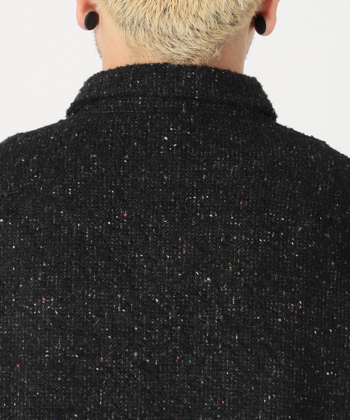 EDIFICE LA BOUCLE（エディフィスラブークル）の「【LA BOUCLE / ラブークル】アーミーオーバーシャツ ネップウール（ブルゾン・メンズ・ブラック系その他・1/2）」の18枚目の写真