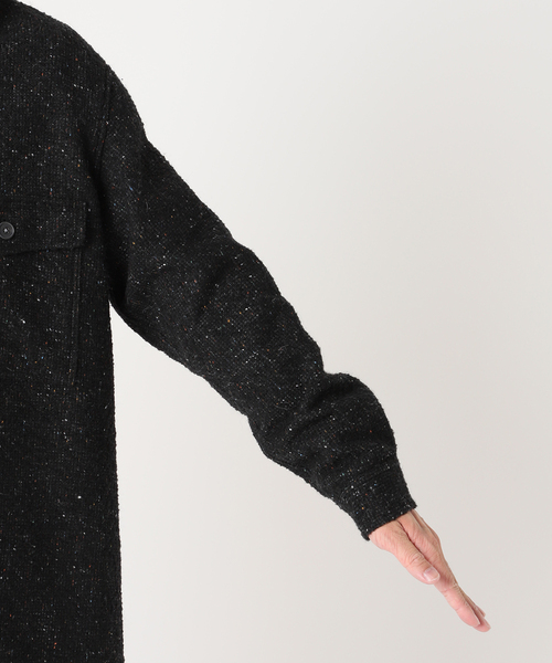 EDIFICE LA BOUCLE（エディフィスラブークル）の「【LA BOUCLE / ラブークル】アーミーオーバーシャツ ネップウール（ブルゾン・メンズ・ブラック系その他・1/2）」の20枚目の写真