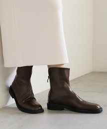 select MOCA | スクエアトゥフラットショートブーツ(ブーツ)