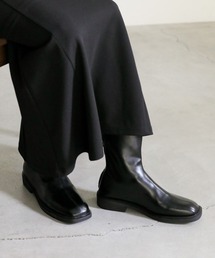 select MOCA | スクエアトゥフラットショートブーツ(ブーツ)