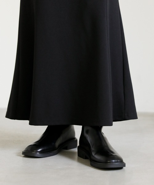 select MOCA（セレクトモカ）の「スクエアトゥフラットショートブーツ（ブーツ・レディース・ブラック/ブラウン・SMALL/MEDIUM/LARGE）」の10枚目の写真