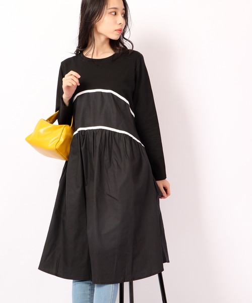 SOI　ワンピース　ONE PIECE FUNALIVE ワンピース je crois soi プリント タックワンピース