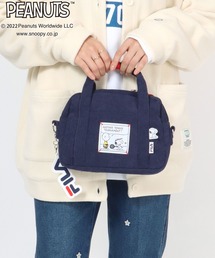 PEANUTS（ピーナッツ）の「FILA×PEANUTS コラボ スヌーピーコーデュロイ ミニボストンバッグ/2WAYショルダーバッグ（ショルダーバッグ・キッズ）」