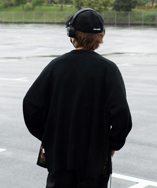 Perushu(ペルーシュ)の「レトロアソート柄ニットシャツカーデ(カーディガン/ボレロ・メンズ・ダークグリーン/ブラウン/ブラック・MEDIUM/LARGE)」の18枚目の写真