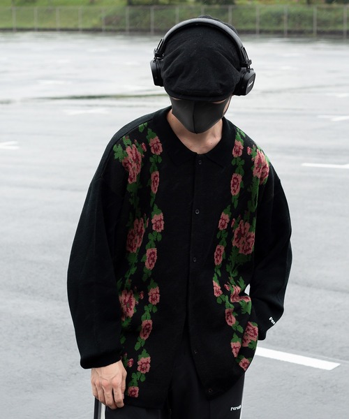 Perushu(ペルーシュ)の「レトロアソート柄ニットシャツカーデ(カーディガン/ボレロ・メンズ・ダークグリーン/ブラウン/ブラック・MEDIUM/LARGE)」の16枚目の写真