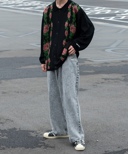 Perushu(ペルーシュ)の「レトロアソート柄ニットシャツカーデ(カーディガン/ボレロ・メンズ・ダークグリーン/ブラウン/ブラック・MEDIUM/LARGE)」の8枚目の写真