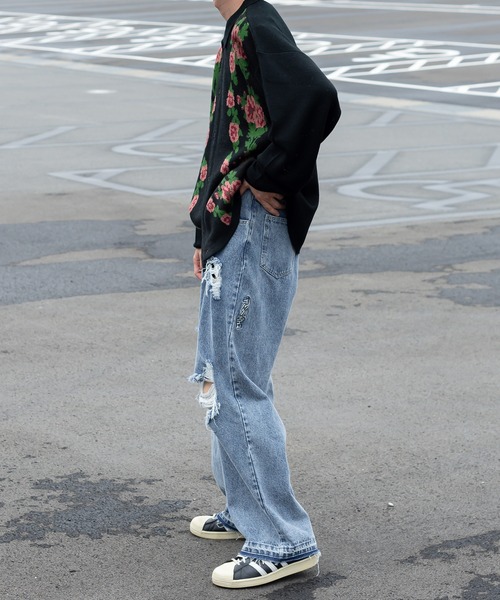 Perushu(ペルーシュ)の「レトロアソート柄ニットシャツカーデ(カーディガン/ボレロ・メンズ・ダークグリーン/ブラウン/ブラック・MEDIUM/LARGE)」の10枚目の写真