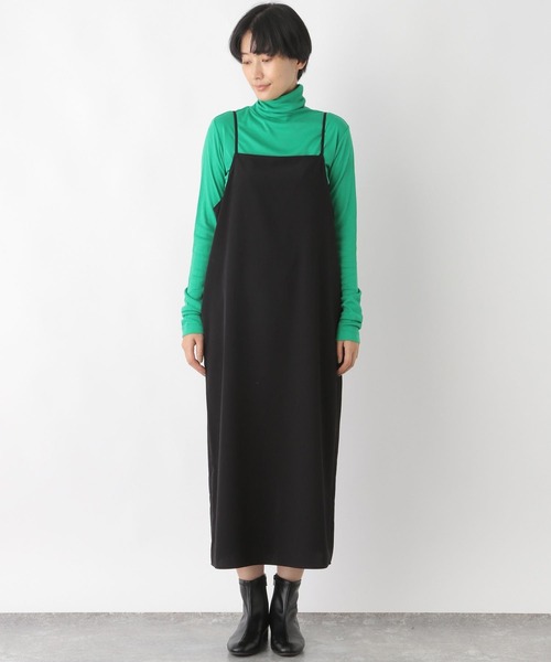 LEPSIM(レプシィム)の「スクエアストレートキャミワンピース 166414(ワンピース・レディース・キャメル/グリーン/ブラック・FREE)」の8枚目の写真