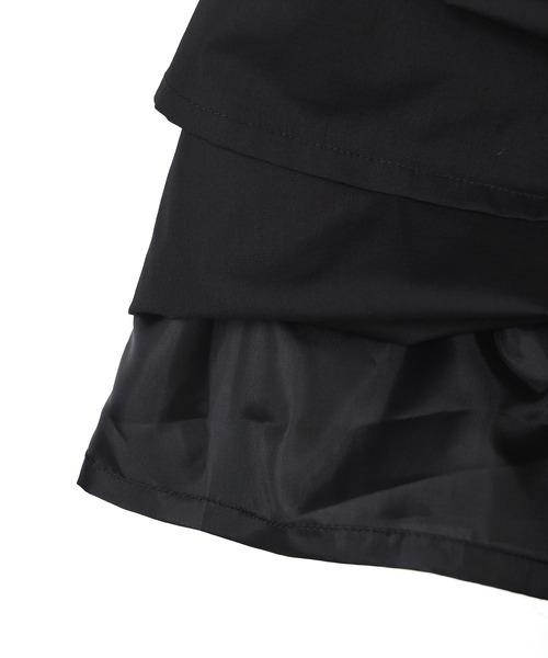 w closet(ダブルクローゼット)の「異素材ハイネックロングワンピース(ワンピース・レディース・ブラック/オフホワイト/モカ/スモーキーグリーン系・FREE)」の5枚目の写真