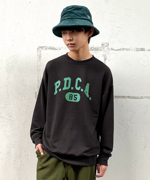 GLAZOS（グラソス）の「カレッジプリントトレーナー（スウェット・キッズ・ブラック/ライトベージュ/カーキ/グレー・170cm/150cm/160cm/140cm）」の10枚目の写真