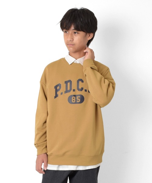 GLAZOS（グラソス）の「カレッジプリントトレーナー（スウェット・キッズ・ブラック/ライトベージュ/カーキ/グレー・170cm/150cm/160cm/140cm）」の12枚目の写真