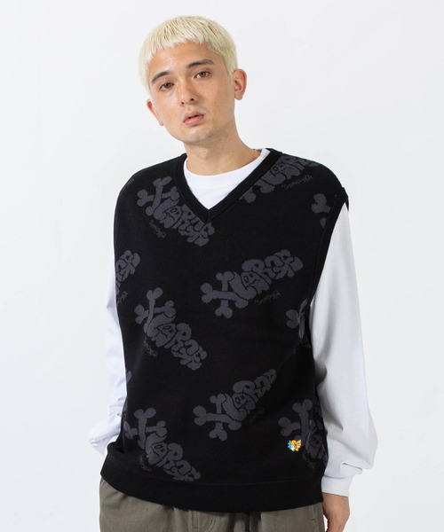 XLARGE×Sam by Pen knit VEST XLARGE（エクストララージ）の「XLARGE × SAM BY PEN KNIT VEST