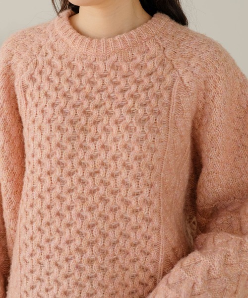 Bab（バブ）の「ケーブル編みルーズニット（ニット/セーター）」 - WEAR 