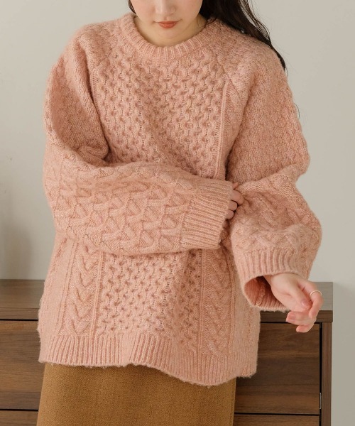 Bab（バブ）の「ケーブル編みルーズニット（ニット/セーター）」 - WEAR 