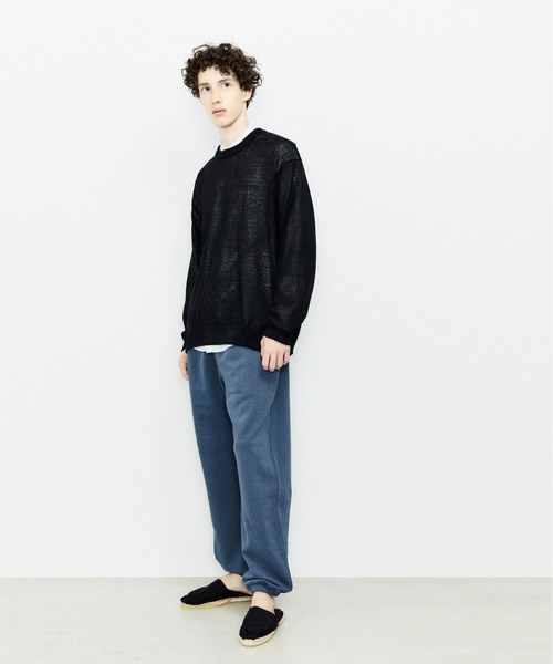UNFIL(アンフィル)の「unfil アンフィル / organic cotton coiled-yarn sweater オーガニックコットン コイルドヤーン ニットセーター / WHSP-UU008(ニット/セーター・レディース・ブラック・1/4/5)」の2枚目の写真
