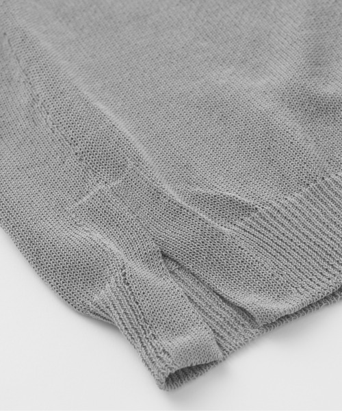 UNFIL(アンフィル)の「unfil アンフィル / organic cotton coiled-yarn sweater オーガニックコットン コイルドヤーン ニットセーター / WHSP-UU008(ニット/セーター・レディース・ブラック・1/4/5)」の6枚目の写真